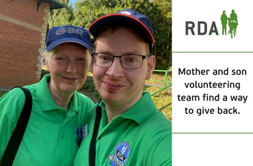 Mother and son volunteering team find a way to give back