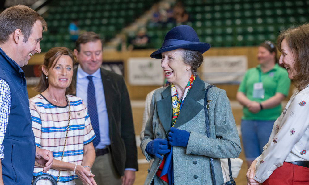 HRH, The Princess Royal meets and chats with RDA Chief Executive Michael Bishop and RDA Chair Helena Vega-Lozano.