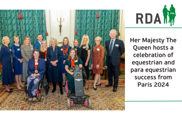 Image of athletes, owners, grooms and support staff attending a reception at Clarence House, hosted by British Equestrian Patron, Her Majesty The Queen