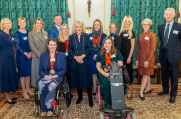 Image of athletes, owners, grooms and support staff attending a reception at Clarence House, hosted by British Equestrian Patron, Her Majesty The Queen