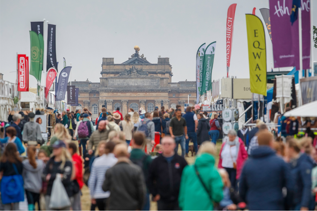 Image of shopping village at Blenheim Horse Trials