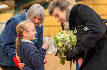 The Helen Atkin Group Buxton Riding for the Disabled Association (RDA) recently received a prestigious visit from Her Royal Highness The Princess Royal, who has been President of RDA for 40 years.