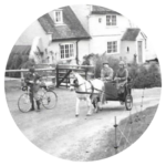Untitled design - 2025-04-25T135652.483 black and white photo of a carriage driving pony
