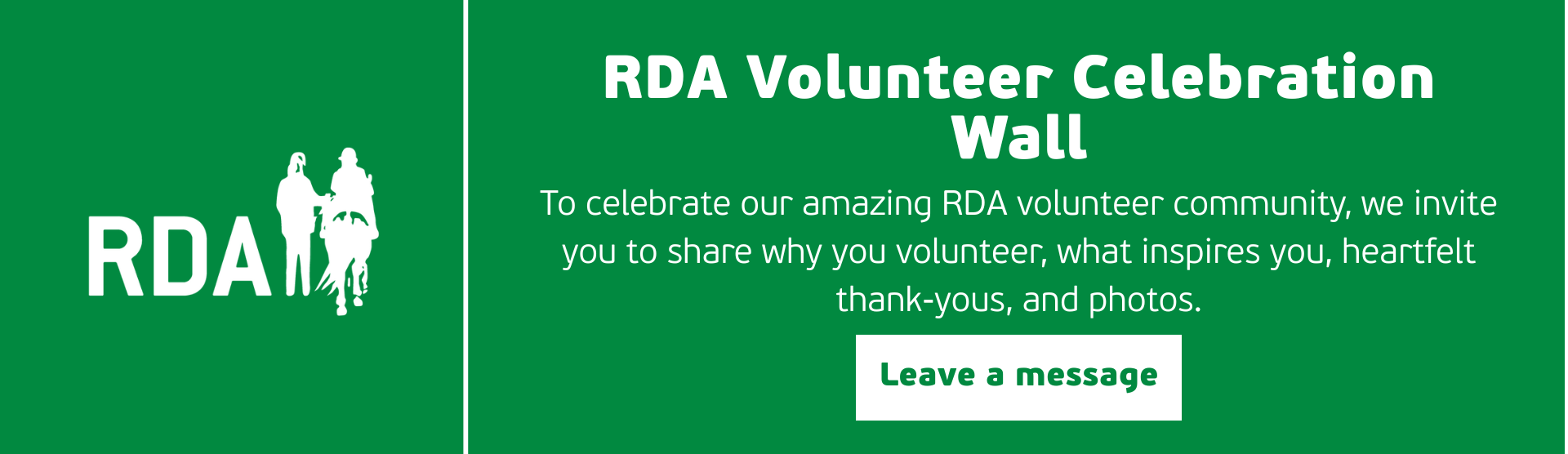 RDA Volunteer Celebration Wall